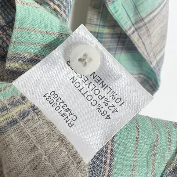 Simms Womens Small Green Plaid Long Sleeve Ruby River Shirt Snap Button Top - Picture 10 of 12